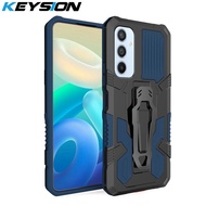KEYSION Shockproof Armor Case for Samsung A54 A34 A14 5G Metal Stand Back Clip Phone Cover for Galax