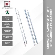 STRONGMAN ALUMINUM SINGLE/DOUBLE POLE LADDER HOME CONSTRUCTION USE 14FT -20FT l TANGGA LIPAT l 梯子