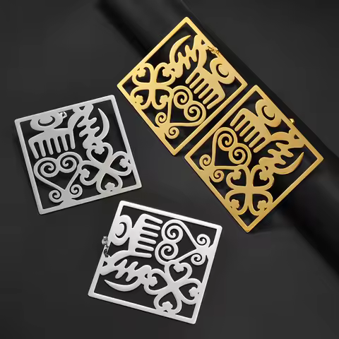 Anniyo Exaggerated Traditional Symbol Big Earrings African Ornaments Ancient Egyptian Jewelry Gye Sy