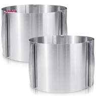 2 Pcs Cake Mold 15 cm High, 6 to 12 Inch Adjustable Cake Ring Cake Baking Supplies for Mousse Baking