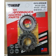 Ex5 dream / ex5 power - racing gear 4th ( 22T / 22T) set - oko -