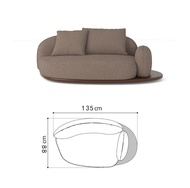 BUNISE โซฟาสไตล์อิตาลีสุดหรูสำหรับห้องนั่งเล่น รุ่น Azores วัสดุขนแกะ สำหรับห้องตัวอย่าง ดีไซน์ทันสม