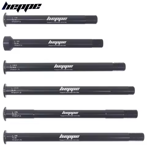 HEPPE MTB Road Bike Skewers Front Fork Thru Axle 12x100 12x110 Rear Hub Thru Axle 12x142 12x148 M12x