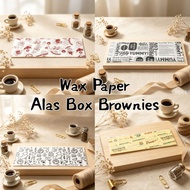 Wax Paper for BROWNIES BOX BASE etc. Laminated Baking Paper with Motifs, size 10x20, 10x22, 10x27, 1