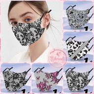 🌸ETHEREAL FASHION🌸 Floral Mask Spongy Soft Cotton Mask Reusable Mask Face Covering Fashion Mask Ladies Mask