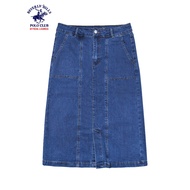 Beverly Hills Polo Club Women’s Cotton Denim Skirt in Medium Wash LV1779