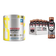 C4 Ripped Sport Pre Workout Powder Arctic Snow Cone & Muscle Milk Pro Advanced Nutrition Protein Sha