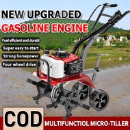 Mini Tiller Cultivator Machine 53CC 2-Stroke Heavy Duty Petrol Engine Rotary Mini Tiller Power Tiller Cultivator