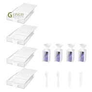 12-Pack Trabricks Stackable Diamond Art Trays with Lids, Diamond-Painting Art Kits for Adult for DIY