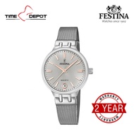 Festina F20712/1 Analog Silver Stainless Steel Strap Watch For Women