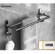 全城熱賣 - 衛生間毛巾架（亮黑雙桿40cm）