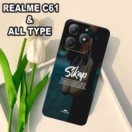 HP G20 - REALME C61 2024 pro camera Case - Realme C61 silicone - QUATES motif - REALME C61 Softcase 