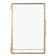 Khung ảnh bằng kính bằng đồng cổ điển - Màn hình máy tính để bàn thanh lịch 4x6 inch hoàn hảo cho tr