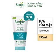(Top 1 sữa rửa mặt) - Sữa rửa mặt Simple giúp kiềm dầu và ngừa mụn hiệu quả - cho da dầu mụn 150ml