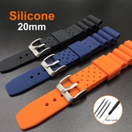 20mm Silicone Watch Strap for Citizen Band Rubber Soft Bracelet Diving Strap for Women Men Replacement Wristband