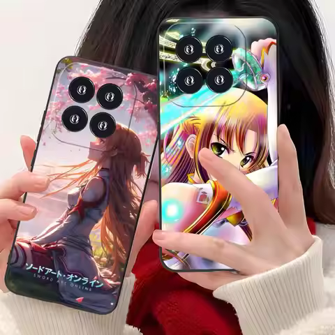 Sword Art Online Asuna Phone Case for Xiaomi 15 14 13 12 11 10 9 T Ultra Lite Pro S SE X 5G Black Sm