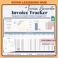 Invoice Generator & Payment Tracker for Google Sheets | Invoice & Billing Spreadsheet