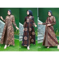 KATUN MODERN BATIK GAMIS SRIWEDARI MAXI JUMBO BUMIL BUSUI COTTON SOGAN ALL SIZE AND JUMBO JUBAH MUSL