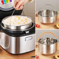 CHAAKIG Food Steamer Basket, Stainless Steel Insert Steamer Pot Steaming Grid, Multi-Function Silicone Handle Rice Pressure Cooker Cooking Accessories Drain Basket Kitchen