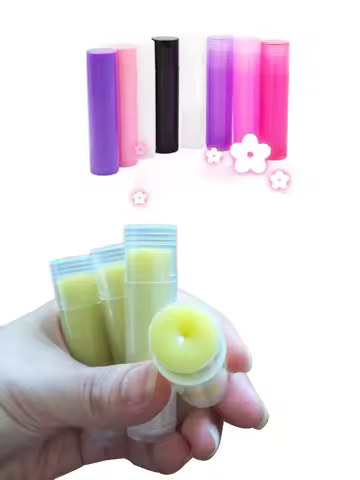 100Pcs Empty Lip Gloss Tubes 5ml 5g 6 Colors Cosmetic Containers Lipstick Jars Balm Tube Travel Bott