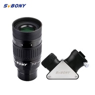 SVBONY SV135 Telescope Zoom Eyepiece 7 to 21mm Bundle with 90 Degree Zenith Mirror Diagonal for Astr