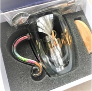 Customised Gift Sets With Hard Box - Clear Glass w Crystal Handle and Cover/ Christmas Gifts Idea