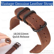 Premium Quick Release Strap Crazy Horse Leather Watch Band for Huawei for Samsung Smart Watches Bracelet