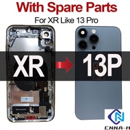 For XR like 13 Pro Housing  iPhone XR Housing To 13 Pro Back Cover Case Fully Compatible With iPhone XR Spare Repair Parts Housi