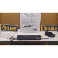 ORIGINAL OHLINS STEERING DAMPER BLACKLINE BLACK GOLD SD008 68MM UNIVERSAL Y15 R25 ZX10 CBR MT09 TRAC