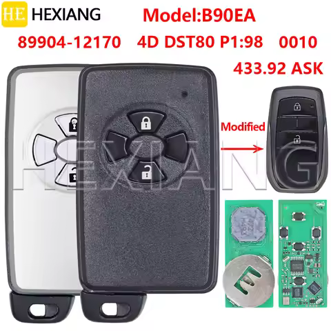 HE B90EA P1:98 433.92ASK 4D DST80 Board:61A544-0010 89904-12170 Proximity Car Remote Key For Toyota 