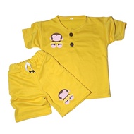 Baju Anak Stelan Kiano Termurah Gambar Monkey Usia 1-5 Tahun One set