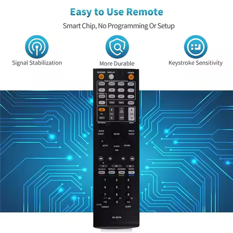 RC837M Replace Remote Control for Onkyo AV Receiver TX-NR616 TXNR616 Remote Control&L47R