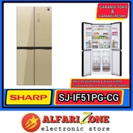 SHARP SJIF51PGCG Kulkas sharp 4 pintu Lemari es Sharp 4 pintu .