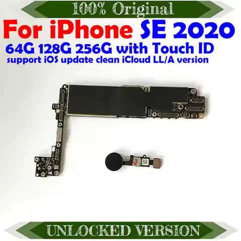 Clean iCloud 64gb Mainboard Motherboard For iPhone SE 2020 With system 256gb Logic Board 128gb Full 