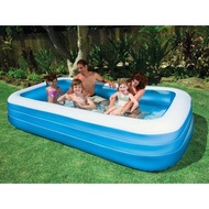 LARGE PLAIN SQUARE CHILDREN'S SWIMMING POOL SIZE 305CM