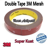 Terbarru 3M Double Tape MERAH / Doubletape / Dobeltip VHB / Lem Bolak