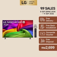 65 inch LG NANO 4K UHD AI NU86 Smart TV 2026