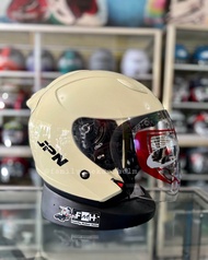 HELM JPN GALAXI SOLID CREAM HELM HALF FACE ORIGINAL JPN