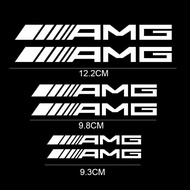 คาลิปเปอร์ล้อรถดัดแปลงไฟโลโก้ AMG 6ชิ้นสติ๊กเกอร์เบรคดีคอลตกแต่งสำหรับ Mercedes Benz W168 W176 W202 W203 CLA GLK SLK ML A200 E320 S300