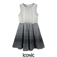 iCONiC LACE MEXICO DRESS #5799 ชุดเดรสสั้น ผ้าไหม แต่ง ผ้าลูกไม้ อก34" เอว28" ยาว33" มีตำหนิลายเล็กน้อย ชุดเดรส เสื้อผ้าผญ เดรสไฮโซ เดรสออกงาน