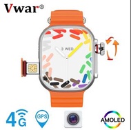 android smart watch phone Google 智能手錶 可插4g,5g電話卡 伸縮鏡頭 支援wifi GPS  Google pay 視像通話 nfc 心率，血氧感應，ipx67