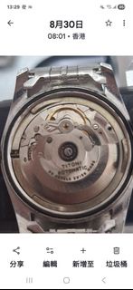 TITONI 自動機械錶已經抹油有單欠缺盒由柯記洗油，瑞士梅花25jewels.,全自動紅日瀝尖葉針一切正常行走精神。