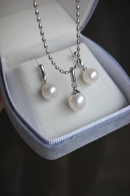 海水Akoya珍珠項鍊耳環套組_海水B款