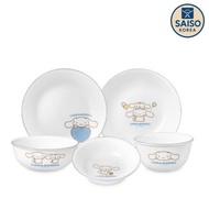 Corelle x Cinnamoroll Korean Style 1Person 5pc Circular Tableware Set HomeCafe Kidult BabyFoodBowl T
