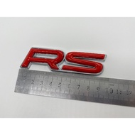 Toyota RS Logo Emblem Double Tape Old RS Logo Emblem Badge Universal RS Red