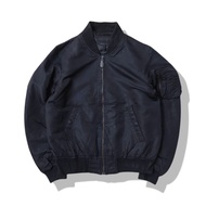 Uniqlo Black Bomber Flight Jacket Chest Size 44