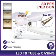 [1BOX-30PCS] T8 LED Tube 2 Feet 11W 4 Feet 22W 35W Bright Lamp LED T8 Casing Fitting T8 LED Tube Cas
