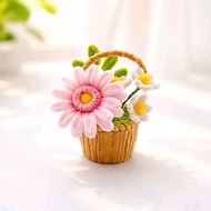 [gift bag + card] pot of gerbera chrysanthemums Piece meaningful gift, gift decoration March 8 Octob