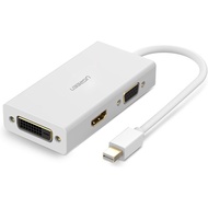 UGREEN Mini DisplayPort to HDMI DVI VGA Adapter 4K Mini DP Converter Thunderbolt Compatible 3 in 1 f