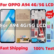 Screen For Oppo A94 4G CPH2203 A94 5G CPH2211 LCD Display Touch Panel Digitizer Assembly With Frame